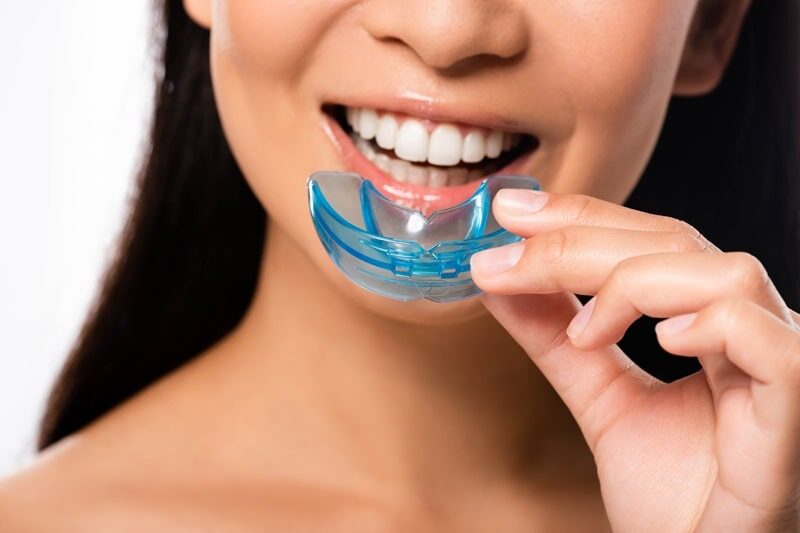 Wearing a mouthguard